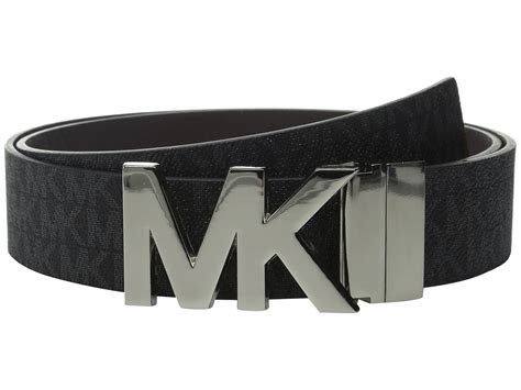 michael kors mens black reversiable logo macys|Signature Reversible Logo Buckle Belt .